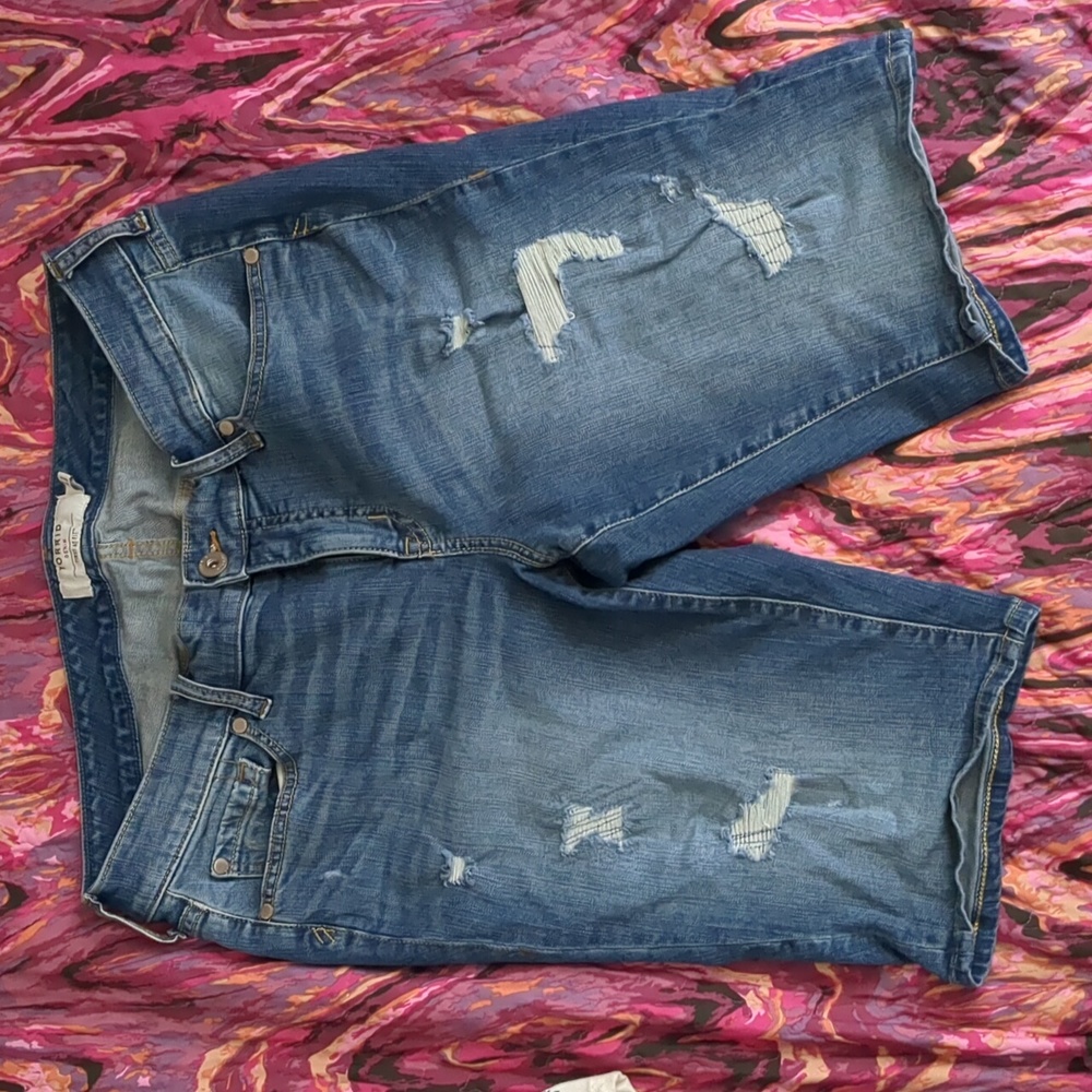 Torrid Knee Length Jean Shorts